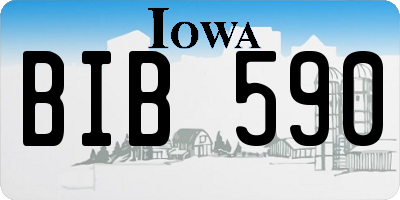 IA license plate BIB590