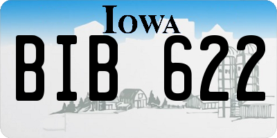 IA license plate BIB622