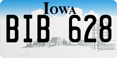 IA license plate BIB628
