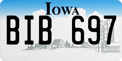 IA license plate BIB697