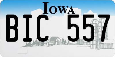 IA license plate BIC557