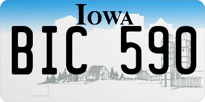 IA license plate BIC590
