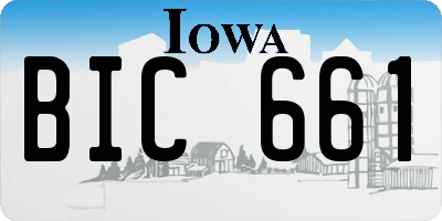 IA license plate BIC661