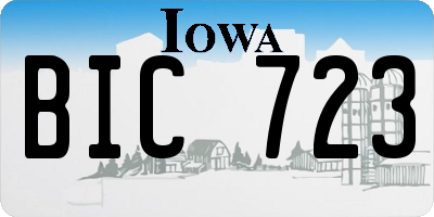 IA license plate BIC723