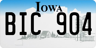 IA license plate BIC904