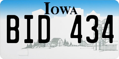 IA license plate BID434