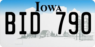 IA license plate BID790