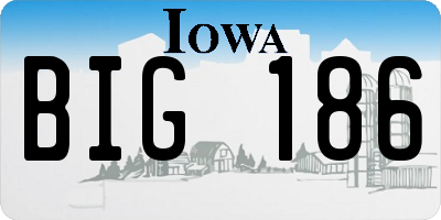 IA license plate BIG186