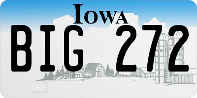 IA license plate BIG272