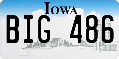IA license plate BIG486