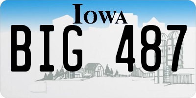 IA license plate BIG487