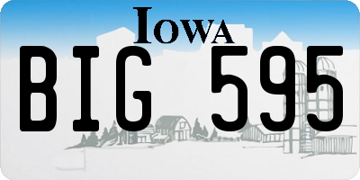 IA license plate BIG595