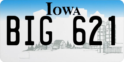 IA license plate BIG621
