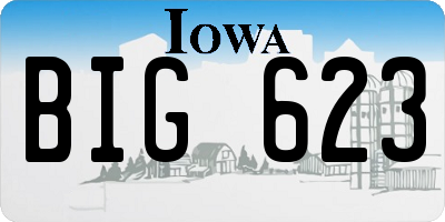 IA license plate BIG623