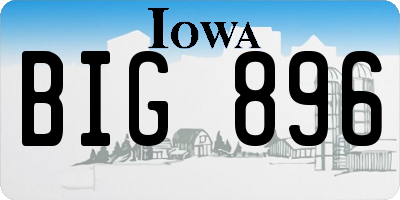 IA license plate BIG896