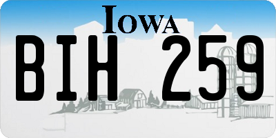 IA license plate BIH259