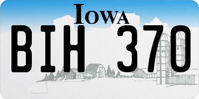 IA license plate BIH370