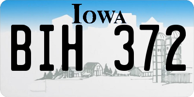 IA license plate BIH372