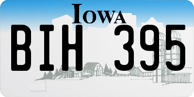 IA license plate BIH395