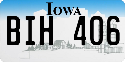 IA license plate BIH406