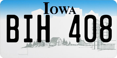 IA license plate BIH408