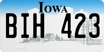 IA license plate BIH423