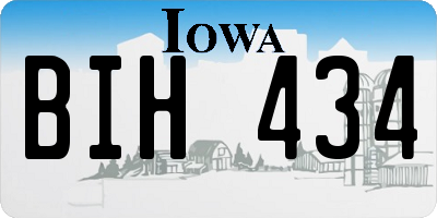 IA license plate BIH434