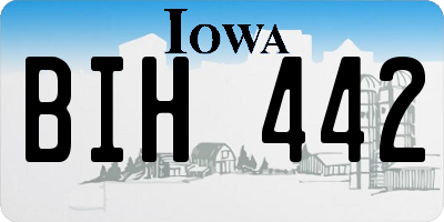 IA license plate BIH442