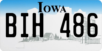 IA license plate BIH486