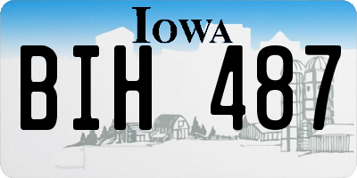 IA license plate BIH487