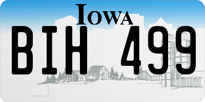 IA license plate BIH499