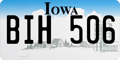 IA license plate BIH506