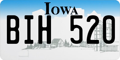 IA license plate BIH520