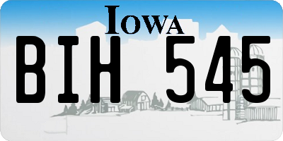 IA license plate BIH545