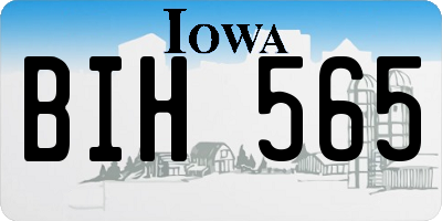 IA license plate BIH565
