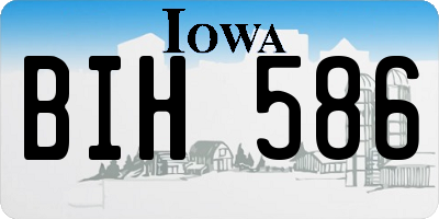 IA license plate BIH586