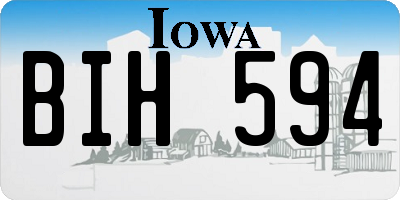IA license plate BIH594