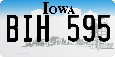 IA license plate BIH595