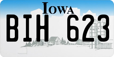 IA license plate BIH623