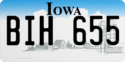 IA license plate BIH655