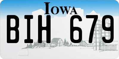 IA license plate BIH679