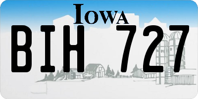 IA license plate BIH727