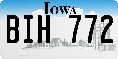 IA license plate BIH772