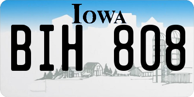 IA license plate BIH808