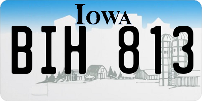 IA license plate BIH813
