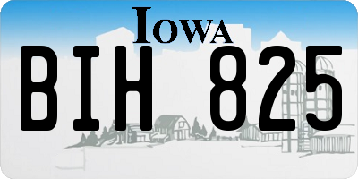 IA license plate BIH825