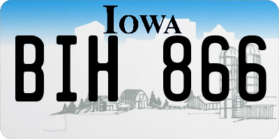 IA license plate BIH866