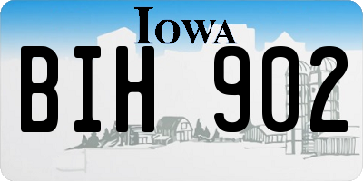 IA license plate BIH902