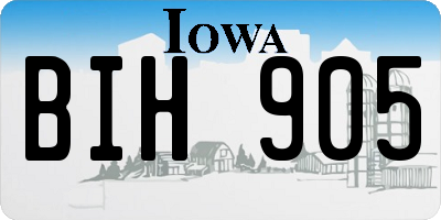IA license plate BIH905