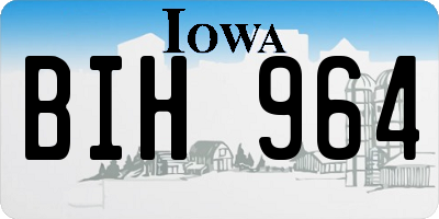 IA license plate BIH964